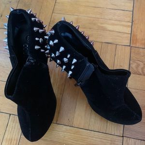 Black Platform Stiletto High Heel Ankle Boots